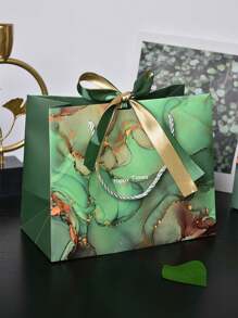 1/3 pièces Sacs cadeaux réutilisables avec nœud ruban, sacs cadeaux en papier de luxe avec poignées. Disponible en 2 couleurs. Convient pour les mariages, les fêtes, les cadeaux de la Saint-Valentin (sans scellage par défaut, ruban haut de gamme intégré), Noël