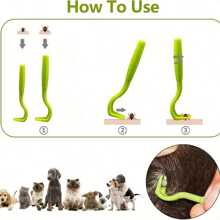 3PCS Tick Removal Tools Pet Tick Twist Remover Hook Pick Up Flea Scratching Hook Pet Cat Dog Grooming Supplies Tick Removal Tools