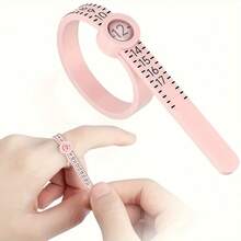 1 Ring Sizing Tool, Reusable Finger Size Measuring Instrument, Jewelry Size Tool, Ring Size Measuring Tool - Hồng - Xem 1
