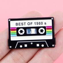 Vintage Cassette Tape Enamel Brooch, Can Be Used As Lapel Pin, Badge, Backpack Pin, Women's Brooch, Clothing Gift, Jewelry, Fashion Accessory - NR11717 - View 5