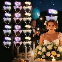 Hawaii/Rose Wreath Set LED Luminous Headband Headband Party Garland, Suitable For Night Glow Wedding Party Hair Accessories, Concerts, Valentine's Day, Holiday Celebrations, Wedding Banquets, Weddings, Birthdays, Valentine's Day, Graduation Ceremonies, Holiday Celebration Atmosphere, Carnival Party Decorations And Supplies For Single Men And Women - 混色 - 查看 7