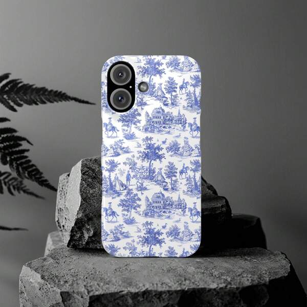 Funda de teléfono estilo vintage francés de toile lindo compatible con iPhone 16 Pro Max, 15 Plus, 14 Pro, 13 Mini, 12, 11