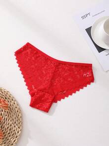 7件装性感蕾丝拼接内裤低腰无缝三角裤镂空舒适内衣女套装内衣
