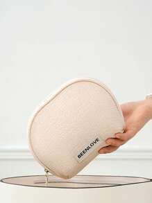 1pc Portable Cosmetic Bag, Handheld Toiletry Pouch For Lipstick, Skincare Product Storage, Travel