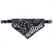 1pc Personalized Print Dog Bandana, Custom Adjustable Dog Collar Pet Saliva Towel Costume Necklace For Small Dogs, Colorful Vintage Cute Pet Gift For Anniversaries Birthdays Fall Decor Playful Design For Pet Lovers - Multicolor - View 22