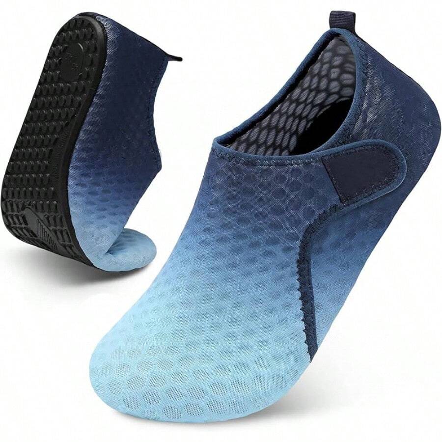Scurtain Barefoot Shoes Women Men Beach Swim Aqua Socks Summer Quick-Dry Sandals Slippers - Mutiblue - 查看 1