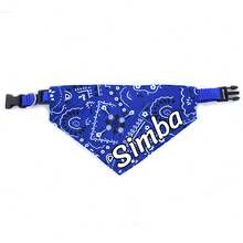 1pc Personalized Print Dog Bandana, Custom Adjustable Dog Collar Pet Saliva Towel Costume Necklace For Small Dogs, Colorful Vintage Cute Pet Gift For Anniversaries Birthdays Fall Decor Playful Design For Pet Lovers - Multicolor - View 17