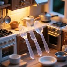 High-Quality Plastic Fork, Spoon And Knife Set - 120-Piece Pack, Suitable For Various Party Occasions - 白色 - 查看 5