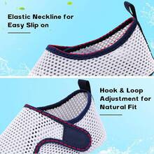 Scurtain Barefoot Shoes Women Men Beach Swim Aqua Socks Summer Quick-Dry Sandals Slippers - Mesh Whitebluelined - 查看 2
