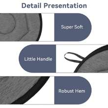 Antideslizante Cojín de asiento Cojín de coche 38cm, redondo Cojín de coche 360 grados de rotación de forma rómbica geométrica portátil giratoria Cojín de asiento para ancianos mujeres embarazadas niños - suave y cómodo, excelente transpirabilidad - Negro y gris - Ver 7