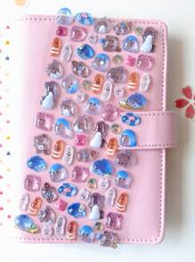 1pc 3D Cartoon Animal Waterproof Transparent Crystal Decorative Sticker, Can Decorate Stationery, DIY Phone Cases, Laptops,School Supplies,Back To School