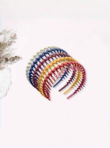 1/4/7/9 szt. Proste, cukierkowe, solidne opaski do włosów, koreańskie, nieuszkadzające, falowane, plecione opaski do włosów z ząbkami, odpowiednie do codziennego i okazjonalnego użytku