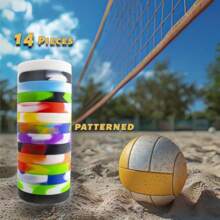 Waterproof ID Rubber Bracelets 14 Count Silicone Rubber Wristbands For Events 14 Mix Color