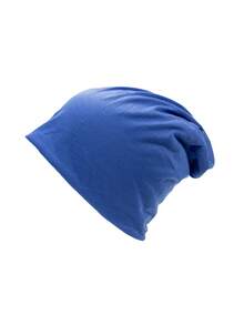 1 件纯色休闲涤纶无檐便帽男女通用宽松化疗帽双层四季帽男女皆宜