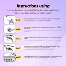 [39Pcs]GENIELASH Glue-Free Feather Eyelash For Beginner Self Adhesive Eyelashes Natural False Eyelashes No Need Glue