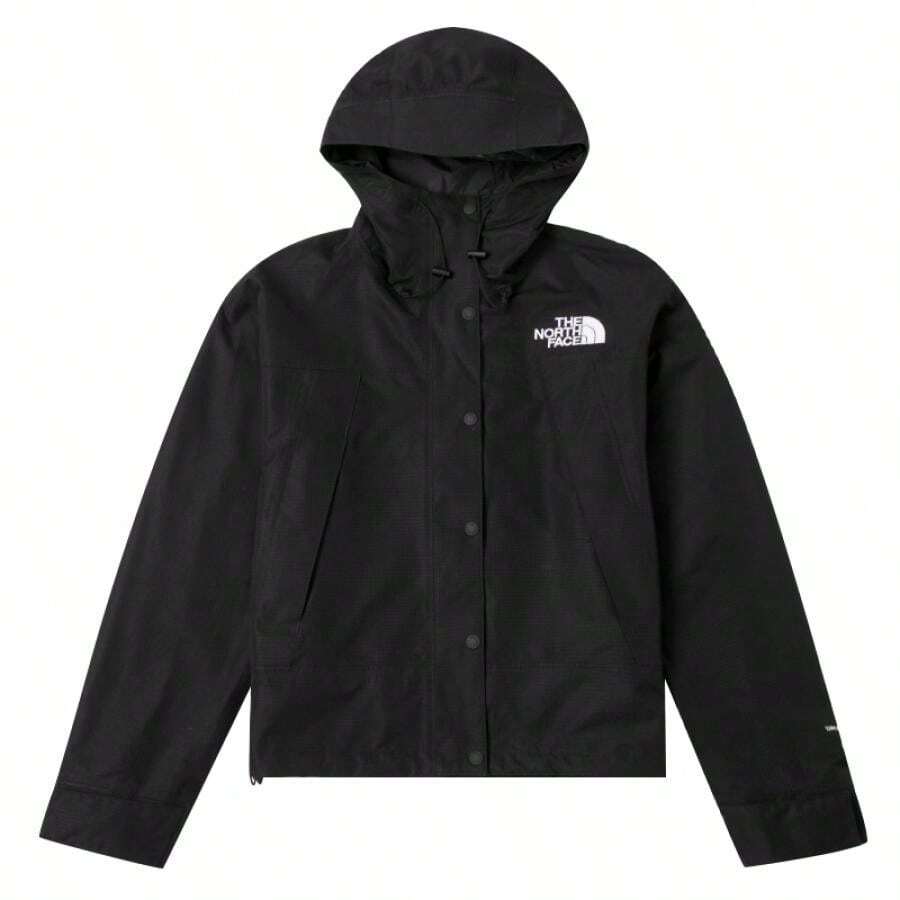 The North Face معطف نسائي كاجوال رياضي بأكمام طويلة وقلنسوة - الأسود - مشاهدة 1