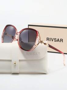 RIVSAR Óculos de Sol Vintage Fashion Polarizados para Mulheres Plus Size com Cabeça de Raposa, Elegante para Uso Externo, Casual, Festa, Viagem, Proteção Solar em Feriados, Presente de Marca Premium para Feriados, Dia dos Namorados, Natal, Halloween