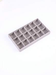 4 Peças/Conjunto Bandeja de Joias, Organizador de Joias com Gavetas Empilháveis, Caixa Organizadora e Expositor Multifuncional de Joias e Acessórios, Bandeja de Joias de Veludo, Bandeja de Joias com Grade, Adequado para Brincos, Colares, Pulseiras, Anéis, Diversos Tamanhos, Organizador de Joias - Multicolorido - Visão 10