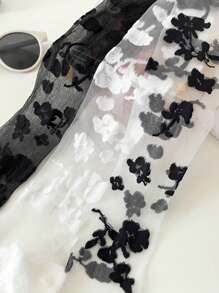 3 pary damskich seksownych, koronkowych, siateczkowych skarpetek z kwiatowym wzorem, ocieplacze na nogi w stylu retro, lato, rok 2000