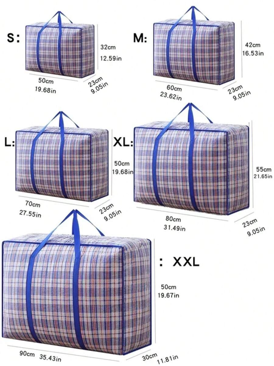 1 bolso plegable para mover, bolso tejido de gran capacidad, bolso de piel de serpiente, bolsoóvil portátil impermeable, azul - SG - Ver 1