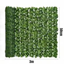 1米/3米人造绿叶栅栏板仿隐私栅栏屏风适用于家庭户外花园阳台装饰 - 綠色 - 查看 4