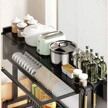 Kitchen Sink Storage Rack With Lid To Prevent Dust, Equipped With Cutlery Rack, Cutting Board Rack, Knife Holder, And Sponge Rack - Multicolor - View 8