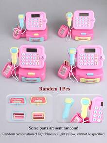 玩具收银机，模拟超市收银台，儿童玩具扫描设备，带计算、音效和灯光，适合男孩和女孩的多功能教育互动游戏