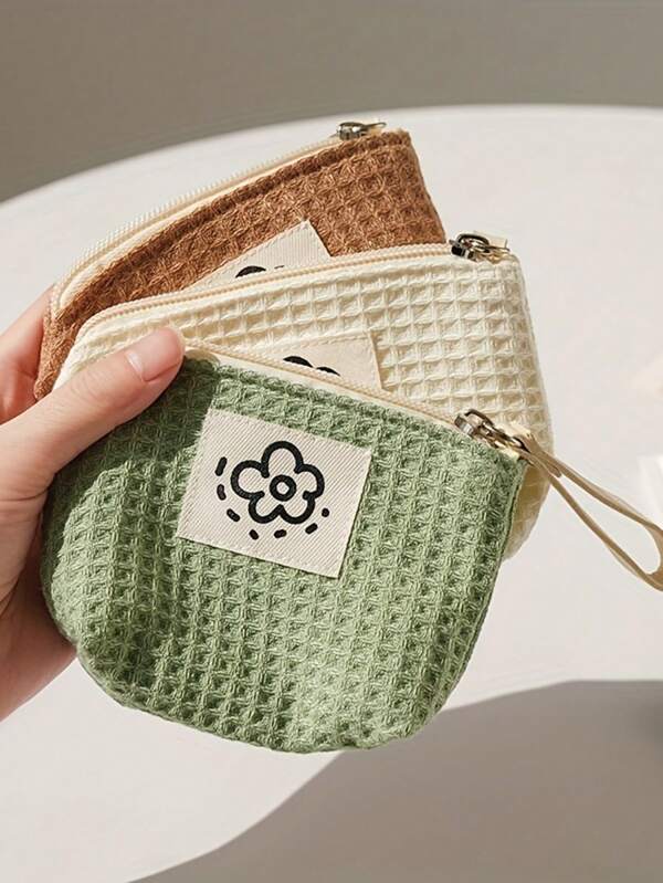 Tragbare kleine Münzbörse, Make-up Täschchen, Lippenstift Etui, Mini Reißverschluss Make-up Tasche, Kosmetik Aufbewahrungstasche, Kopfhörer Halter Kartenetui, kleine Zubehörtasche, geeignet für Zuhause, Büro, Schule, Geburtstaggeschenke, usw. Schulmaterial, Rückkehr zur Schule