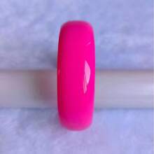 1pc 2cm Wide Plastic Bangle Bracelet, Resin Candy Color Party Wear