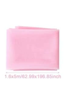 1 pièce Rideau voile rose transparent, drapé de plafond en mousseline, décoration de cérémonie de mariage romantique, rideau transparent polyvalent, décoration de mariage en extérieur, décoration de baby shower, décoration de réception de mariage, décoration de fête d'anniversaire, toile de fond d'arche de mariage, décoration d'arrière-plan de fête - Rose bonbon - Voir 9