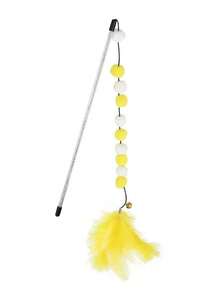 4pcs Multicolor Teasing The Cat Stick The Rod Shape Consists Of Colorful Balls And A Feather Tail Indoor Interactive Cat Toy Durable Polyester Material A Gift For Cats - Multicolor - View 17