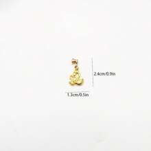 1pc Gold Swan Metal Watch Band Decor, Suitable For Silicone Watch Strap Series