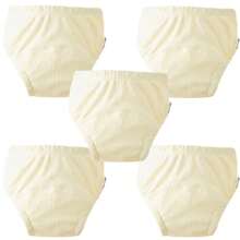 Set de 5 pañales de tela reutilizables para bebé, diseño minimalista y lindo en múltiples colores, adecuado para niños y niñas, pañales de entrenamiento para ir al baño a prueba de fugas, para todas las estaciones