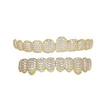 2 件/套立方氧化锆牙齿格栅朋克牙齿配件 - 上 10 颗牙齿和下 10 颗牙齿套装,适合说唱歌手和角色扮演者,女士牙齿格栅 - 优质朋克牙帽,瞬间改变你的笑容 - 彩色 - 查看 7