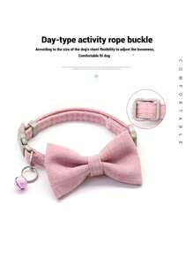 1 Set rosa Schleife Haustier-Geschirr & Leine - Fluchtschutz, atmungsaktives Mesh, verstellbar für Katzen/Hunde/Kaninchen - süßes und bequemes Accessoire