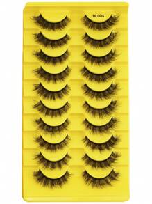 10 Pairs Fluffy Messy 5-11mm Faux Mink Lashes, Densed, Soft, Curled, Striped Eyelashes Suitable For Women Daily Wear, Dates And Vacations