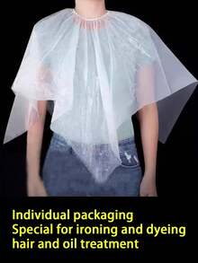 新款10件装一次性理发披肩，染发刘海围裙，家用理发布，适合专业人士和儿童使用，一次性耳罩，防水塑料浴帽，适用于染发、淋浴、水疗浴，可用于美发沙龙，也可作为胡须围裙，胡须收集器，不粘胡须围裙，用于造型和修剪，均码，适合所有人，返校季、旅行度假必备，女士美发配件，头发，美发产品，美发工具，美发用品，理发师，理发配件，理发店，美发设备