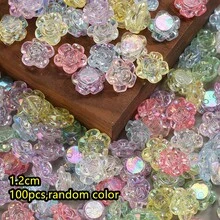 50/100 件/批 8x13 毫米（0.31*0.51 英寸）盛开的玫瑰花朵亚克力珠子彩色 AB 珠宝珠子用于制作手链项链手工用品 - 彩色 - 查看 13