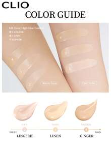 Clio K-Beauty KILL COVER 高光澤氣墊粉底霜 14g*2 [含補充裝] SPF50+ PA++++，適合乾性肌膚，高光澤妝感，全遮瑕，72小時長效持妝，貼膚無粉感，輕盈可疊加遮瑕 - #3 LINEN - 查看 7