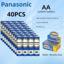 Pin cacbonic dung lượng cao Panasonic 1.5V AA/AAA, pin cacbonic mạnh mẽ, chống cháy nổ, thích hợp cho các thiết bị công suất thấp như báo thức, máy tính, đồng hồ, điều khiển từ xa, đồ chơi, chuột máy tính, v.v. - AA (Panasonic) - Xem 9