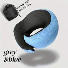 Memory Foam U-Shape Travel Pillow Neck Support Cushion For Airplane,Office,Nap