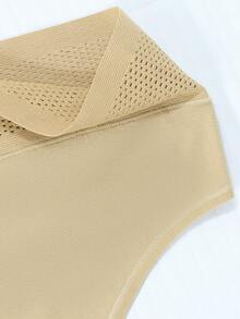 4pcs/Set Women's High Waist Pure Cotton Breathable Tummy Control Thong Panties