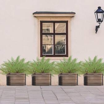 Flower Realm Helechos falsos de 60 cm, resistentes a los rayos UV y a la decoloración, hechos de material de goma suave de alta simulación, adecuados para balcones, jardines, macetas de exterior, decoración del hogar interior y decoración de porches.