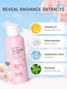 LAIKOU Japan Cherry Blossom Moisturizing Skincare Gift Set (Includes: 50g Japan Cherry Blossom Facial Cleanser, 100ml Japan Cherry Blossom Toner, 100ml Japan Cherry Blossom Essence Water, 17ml Japan Cherry Blossom Serum, 25g Japan Cherry Blossom Moisturizer, 15g Japan Cherry Blossom Eye Cream, And 30g Japan Cherry Blossom Hand Cream), Moisturizing And Soothing For Skin, Deeply Nourishing, Suitable For Travel, Camping, Hiking, Mountaineering, Outdoor Activities - 7-piece Set With Hand Cream - View 3