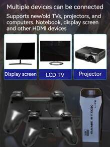 1 Set Of Home Game Console With 30000 Retro Classic Games 9 Simulators Like FC/GBA/PS1 Support Connect To 4K HD TV/Projector With 2 Wireless Controller For Two-Player Game Nostalgic Arcade Joystick Party Gathering Interactive Card-Type Red And White Machine Birthday Gift For Husband And Boyfriend