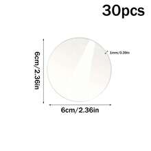 30/100 件透明亚克力圆盘，亚克力透明板，适用于 DIY 展示板、工艺品、装饰画、空白画板、DIY 手工艺品展示品、圆形时钟托盘、各种节日、婚礼工艺品，5/6/7/8/9/10 厘米