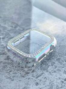 10 Peças/Conjunto Capa Protetora Cintilante com Decoração de Strass na Moda e Glamorosa, Oca, com Brilho Anti-Queda, para Relógio 38/40/41/42/44/45/46/49mm, para Series Ultra/SE/10/9/8/7/6/5/4/3/2/1, Acessórios de Capa para Relógio Inteligente, Unissex