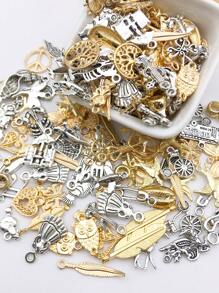 WGRXIRANYKM 20/50/100 Peças Sortidas Aleatórias de Encantos de Liga Prateada Antiga Kc Dourada a Granel para Criação de Joias, Pingente para Pulseira, Colar, Brincos, Suprimentos de Joalheria