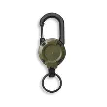 Carabinero de carrete retráctil de alta resistencia, hebilla de cuerda de acero fuerte, anillo de llave de resorte, accesorio deportivo al aire libre, herramienta de llavero - Verde - Ver 12