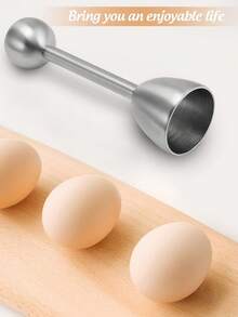 1/2pcs Premium Stainless Steel Egg Cutter, Hard Boiled Egg Peeler, Egg Slicer, Egg Shell Opener, Sturdy Multifunctional Egg Cracker, Boiled Egg Opener - Multicolor - View 4